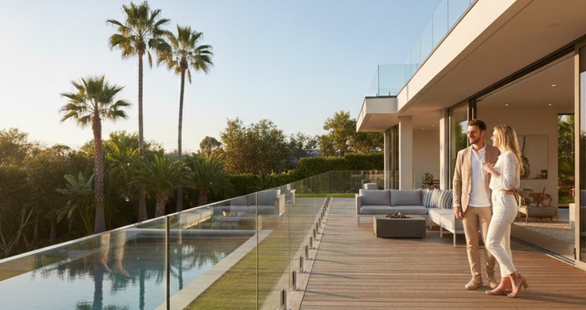 custom glass railing