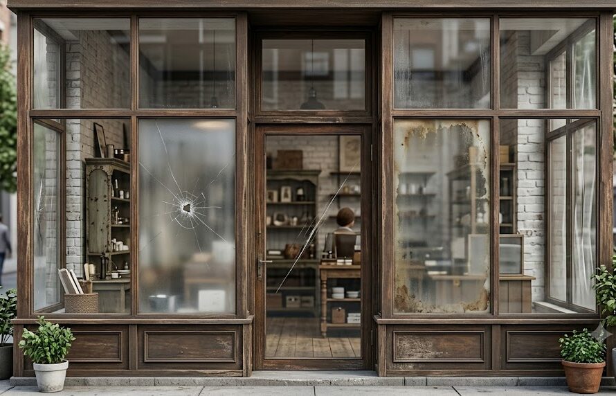 storefront glass replacing