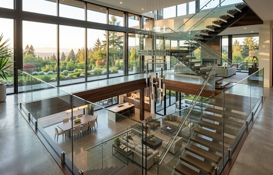 glass railing
